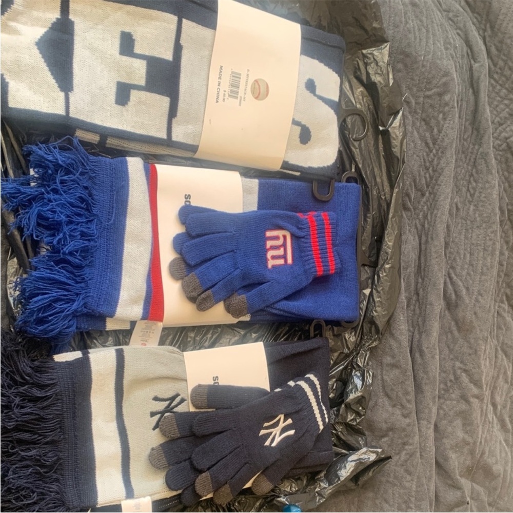 Blue and Red Sports Team Gloves